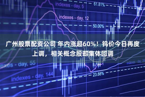 广州股票配资公司 年内涨超60%！钨价今日再度上调，相关概念股却集体回调